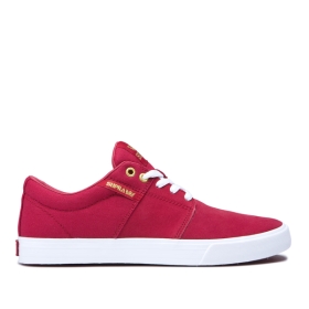 Mens Supra Low Top Shoes STACKS II VULC Rose/white | AU-37531